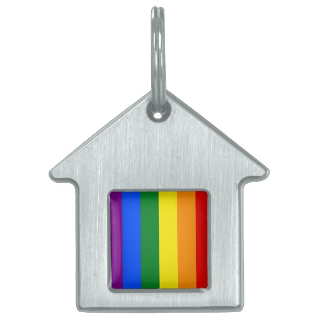 The colours of the rainbow pet ID tag (Front)