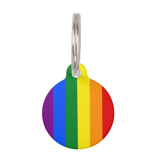 The colours of the rainbow pet tag (Front)