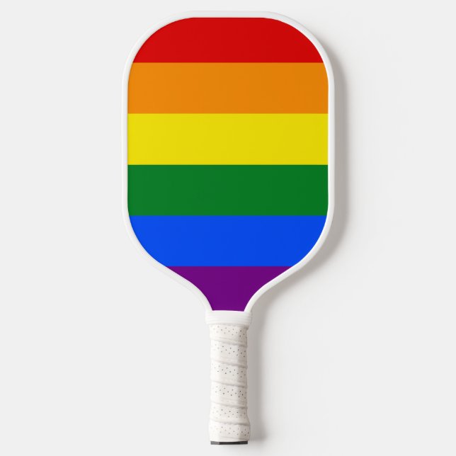 The colours of the rainbow pickleball paddle (Front)