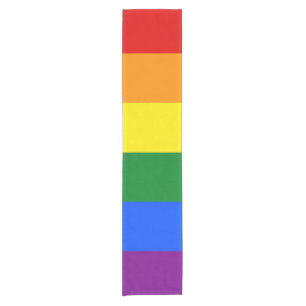 The colours of the rainbow short table runner