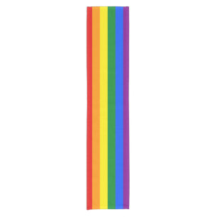 The colours of the rainbow short table runner