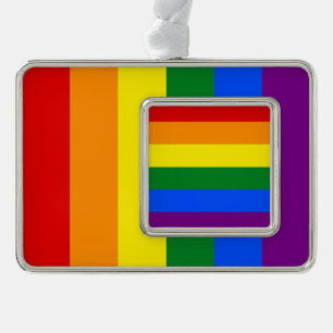 The colours of the rainbow silver plated framed ornament