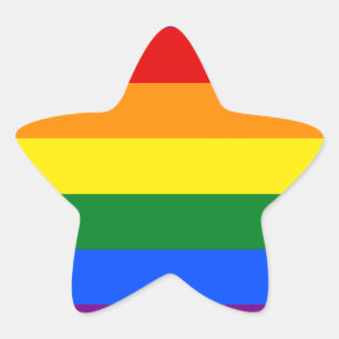 The colours of the rainbow star sticker