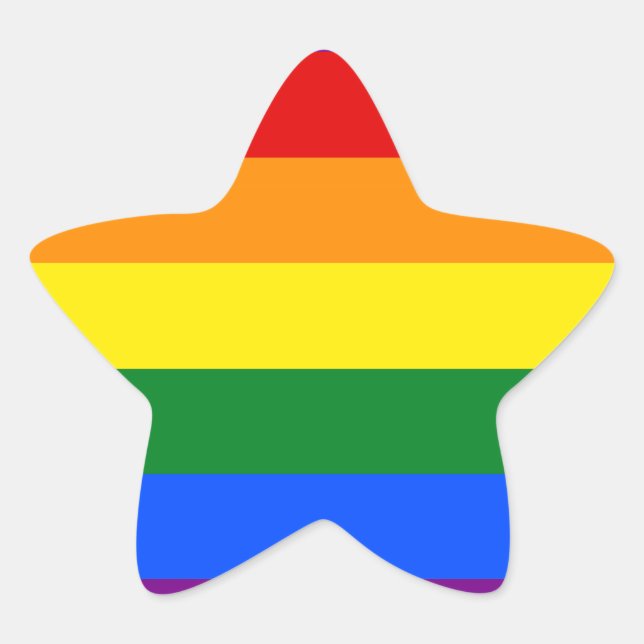 The colours of the rainbow star sticker (Front)