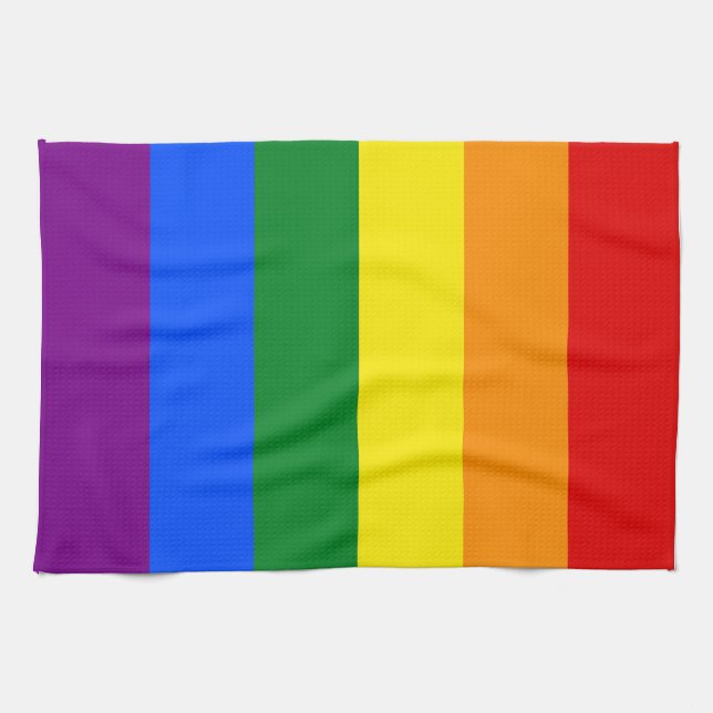 The colours of the rainbow tea towel (Horizontal)