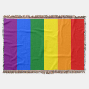 The colours of the rainbow throw blanket