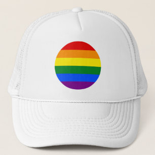 The colours of the rainbow trucker hat