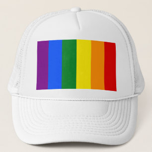 The colours of the rainbow trucker hat