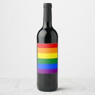 The colours of the rainbow wine label