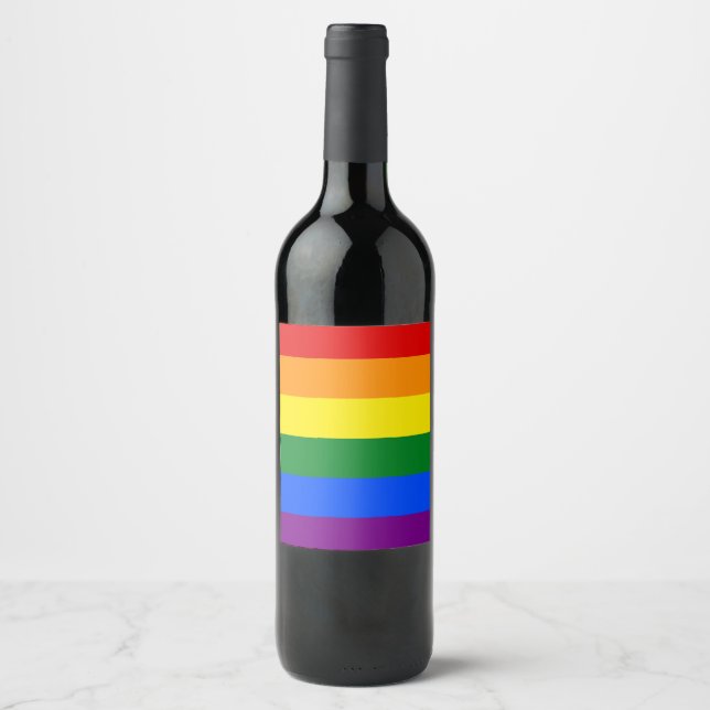 The colours of the rainbow wine label (Front)