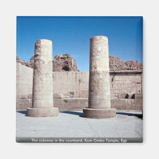 The columns in the courtyard, Kom Ombo Temple, Egy Magnet
