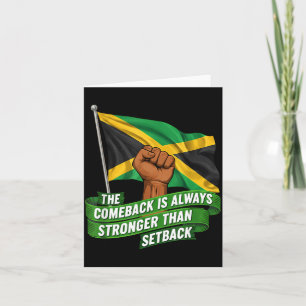 The Comeback Is Always Stronger Jamaica Strong Fla Card