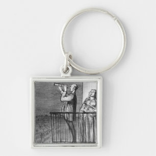 The comet, Parisiens incredules Key Ring