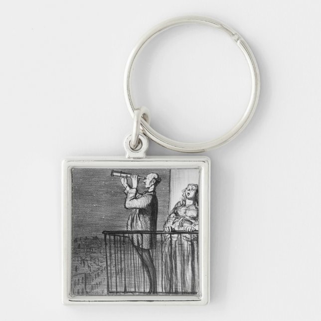 The comet, Parisiens incredules Key Ring (Front)