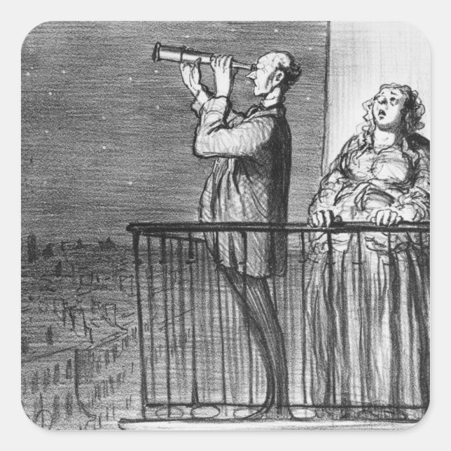 The comet, Parisiens incredules Square Sticker (Front)