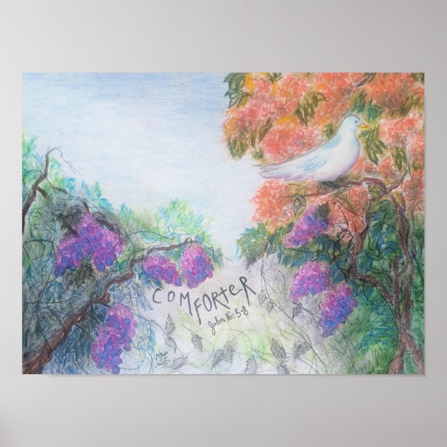 The Comforter Original Art Christian Poster (Front)