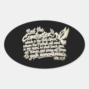The comforter oval sticker