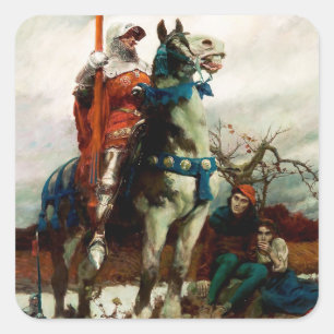 The Coming Lancaster by Howard Pyle Square Sticker