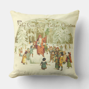 The Coming of Father Christmas Cushion