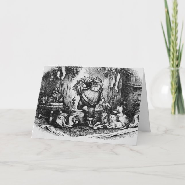 The Coming of Santa Claus, 1872 Holiday Card (Front)