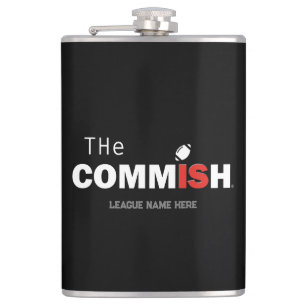 The Commish Custom Flask Add Leagur Name