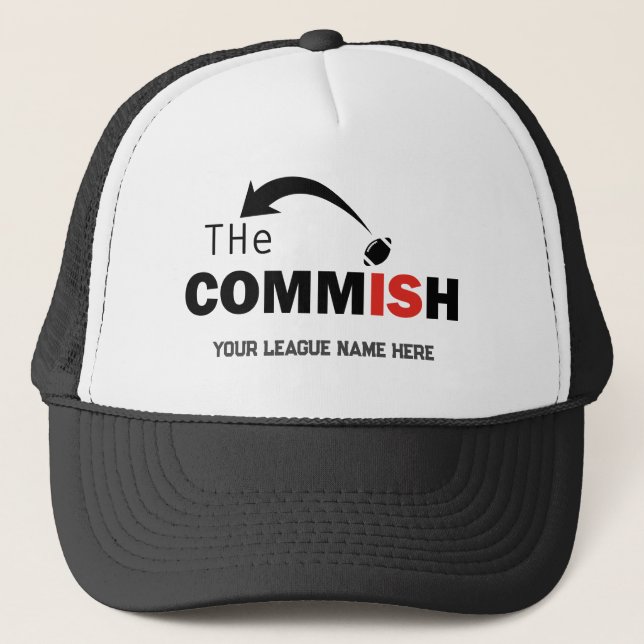 The Commish Trucker Hat Custom Add League Name   (Front)