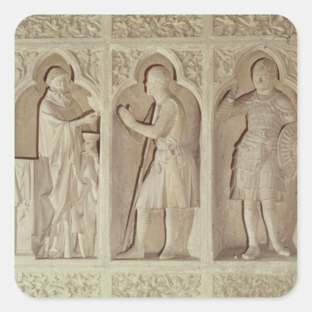 The communion of a knight square sticker (Front)