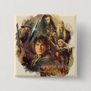 The Company and Elves of Mirkwood 15 Cm Square Badge