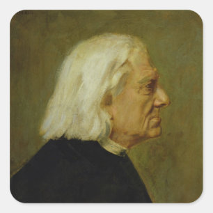 The Composer Franz Liszt , 1884 Square Sticker