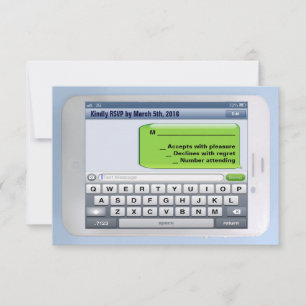 THE COMPULSIVE TEXTER Bar Bat Mitzvah Reply Card