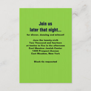 THE COMPULSIVE TEXTER Bar Mitzvah Party Card