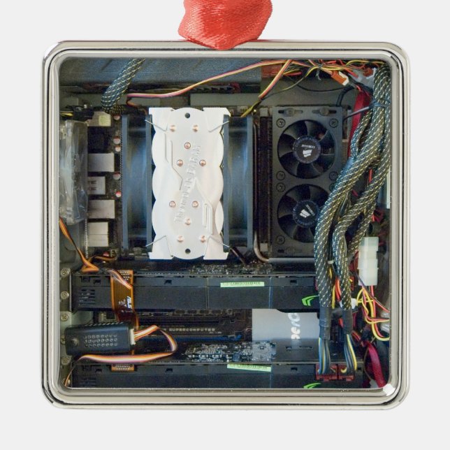 The computer equipment canvas metal ornament (Front)