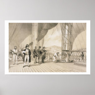 The Comte de Bourmont and Admiral Duperre on board Poster