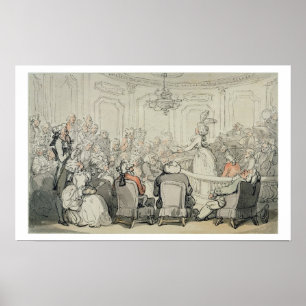 The Concert, from 'Scenes at Bath', c.1795-1800 (w Poster