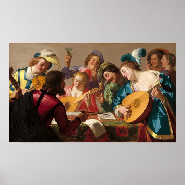 The Concert - Gerrit van Honthorst Fine Art Poster (Front)