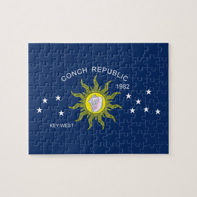 The Conch Republic Flag Jigsaw Puzzle (Horizontal)