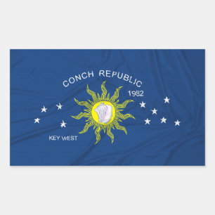 The Conch Republic Flag Rectangular Sticker