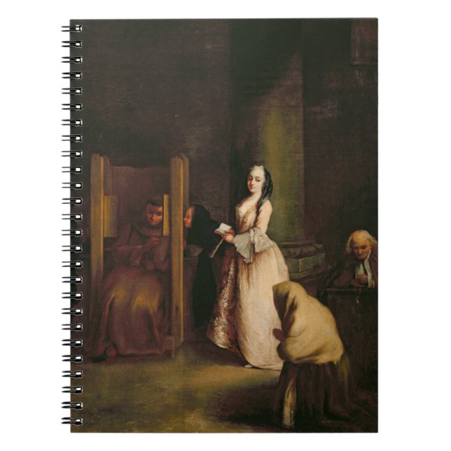 The Confession, c.1755 (oil on canvas) Notebook (Front)