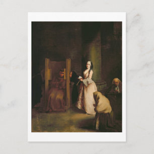 The Confession, c.1755 (oil on canvas) Postcard