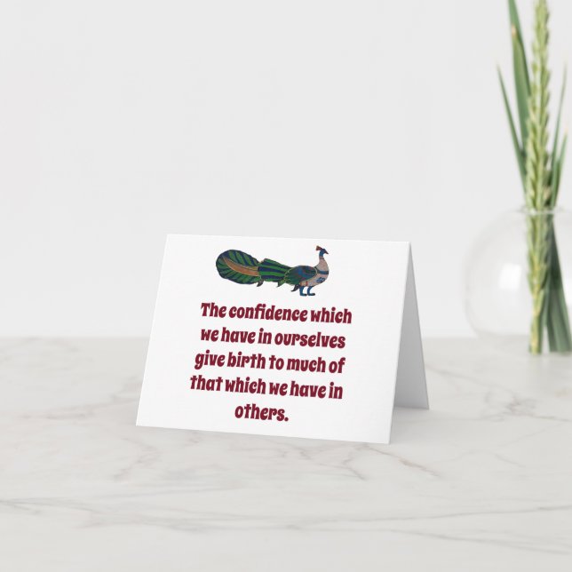 The Confidence Which We Have - Confidence Quote Card (Front)