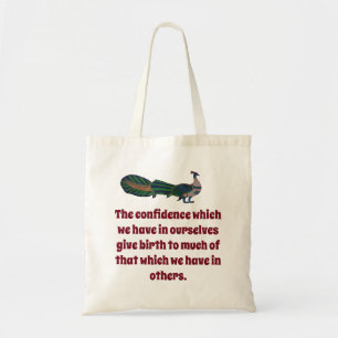 The Confidence Which We Have - Confidence Quote Tote Bag