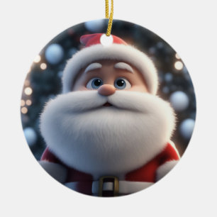 The Confident Santa Ceramic Ornament