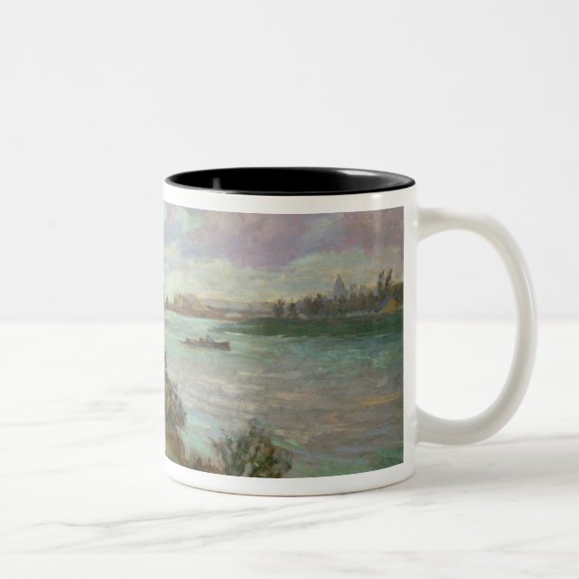 The Confluence of the Seine and the Marne at Ivry Two-Tone Coffee Mug (Right)