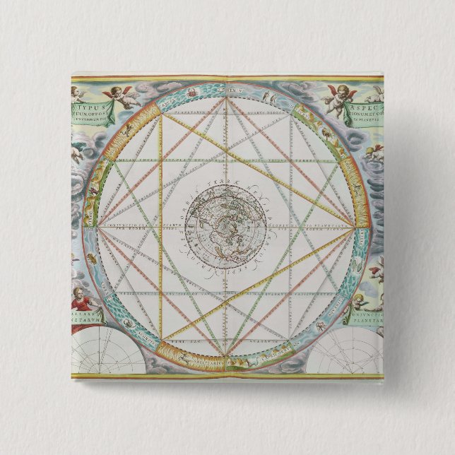 The Conjunction of the Planets 15 Cm Square Badge (Front)