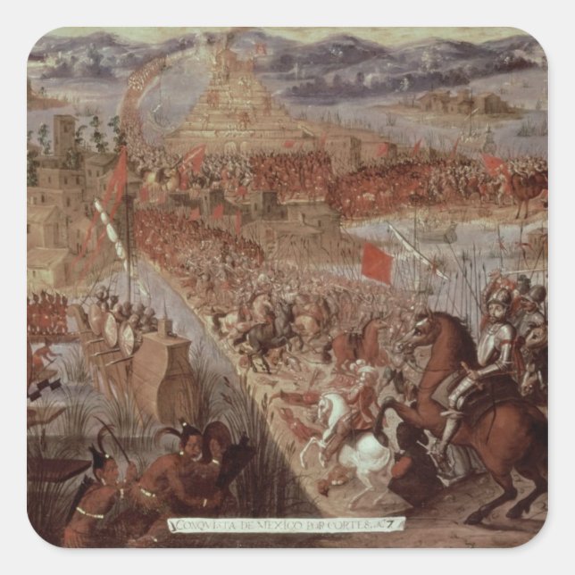 The Conquest of Tenochtitlan Square Sticker (Front)