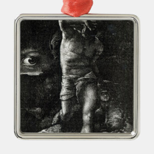 The Conscience or, The Eye Watching Cain Metal Ornament