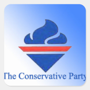 The Conservative Party Old Logo Square Sticker