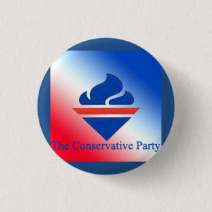 The Conservative Party Old Torch Logo 3 Cm Round Badge