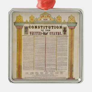 The Constitution of the United States of America Metal Tree Decoration