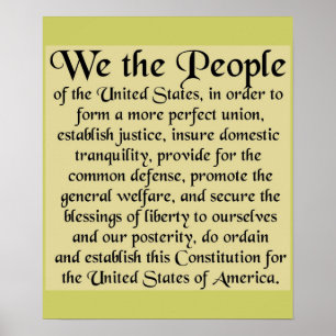 The Constitution of the United States of America Poster